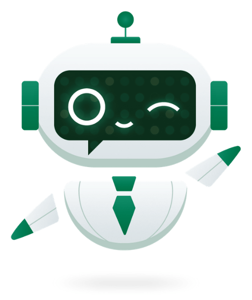 Ilustração do robô de atendimento Unicred - EDU
