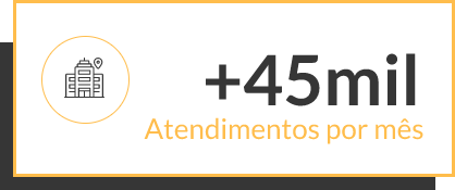Mais de 45 mil atendimentos por mês