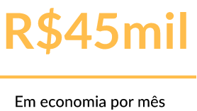 Mais de R$45 mil reais por mês em economia